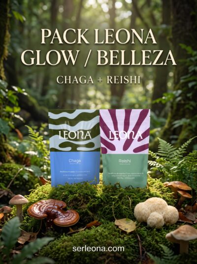 Pack Leona GLOW/BELLEZA<br> Chaga + Reishi